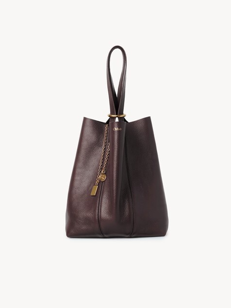Sac cabas Chlo&eacute; Spin en cuir grain&eacute;