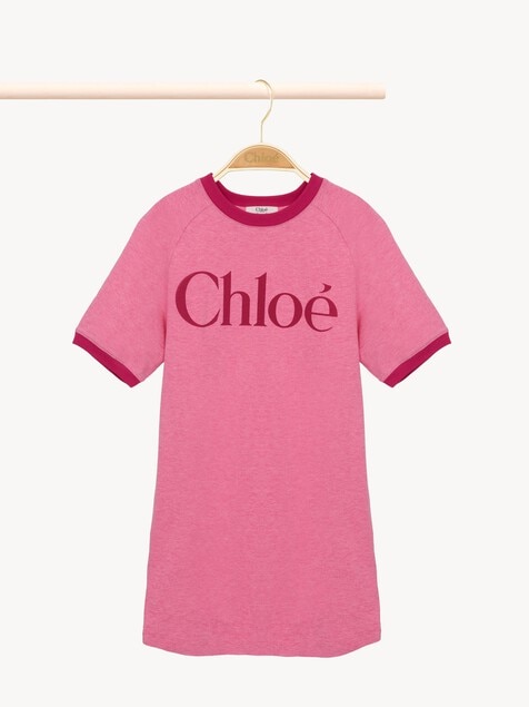 Vestido de manga corta con logotipo infantil