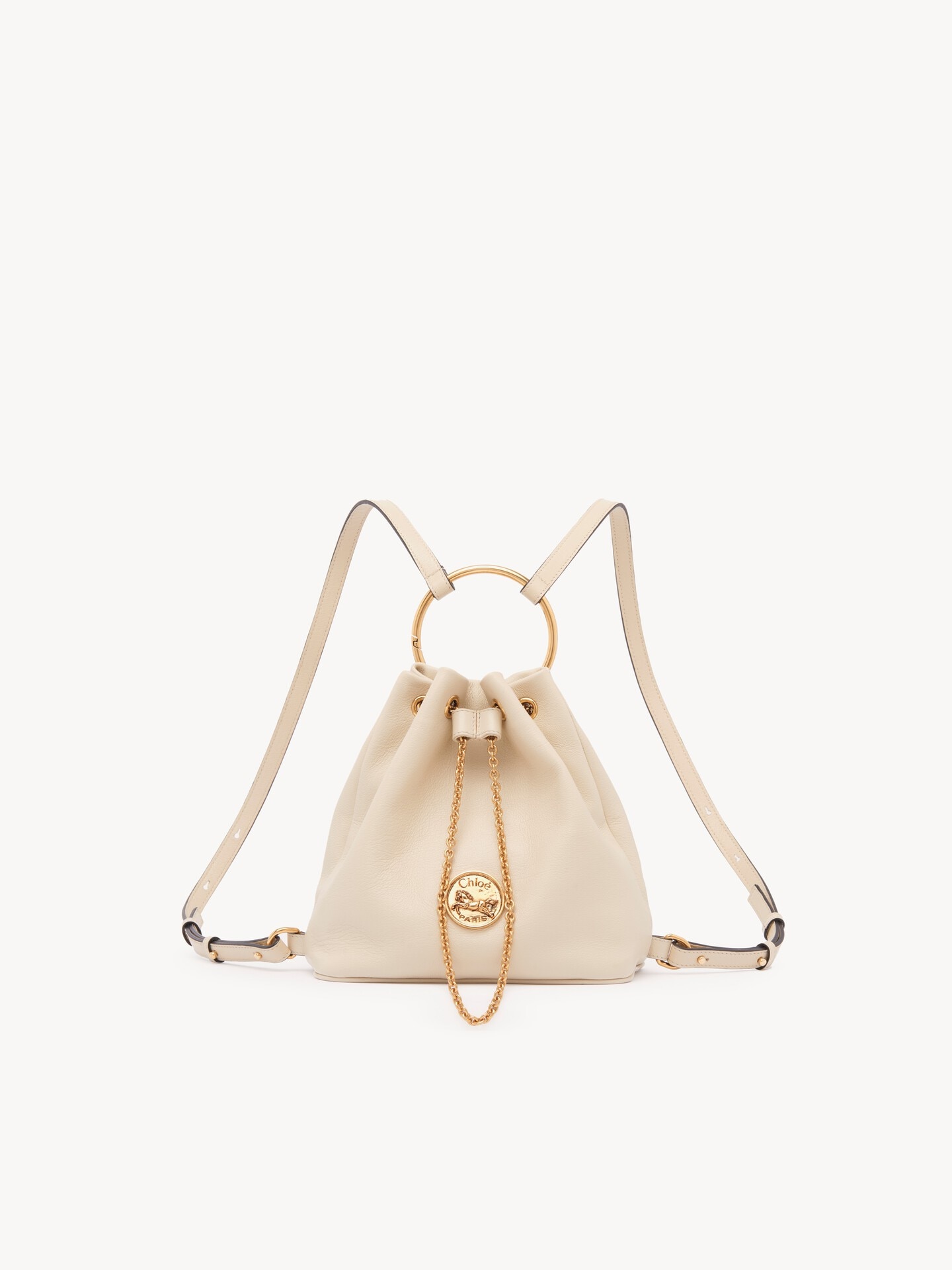 Small Bracelet backpack in grained leather - 1