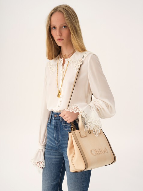 Kleine Chlo&eacute; Carry Tote Bag aus Canvas