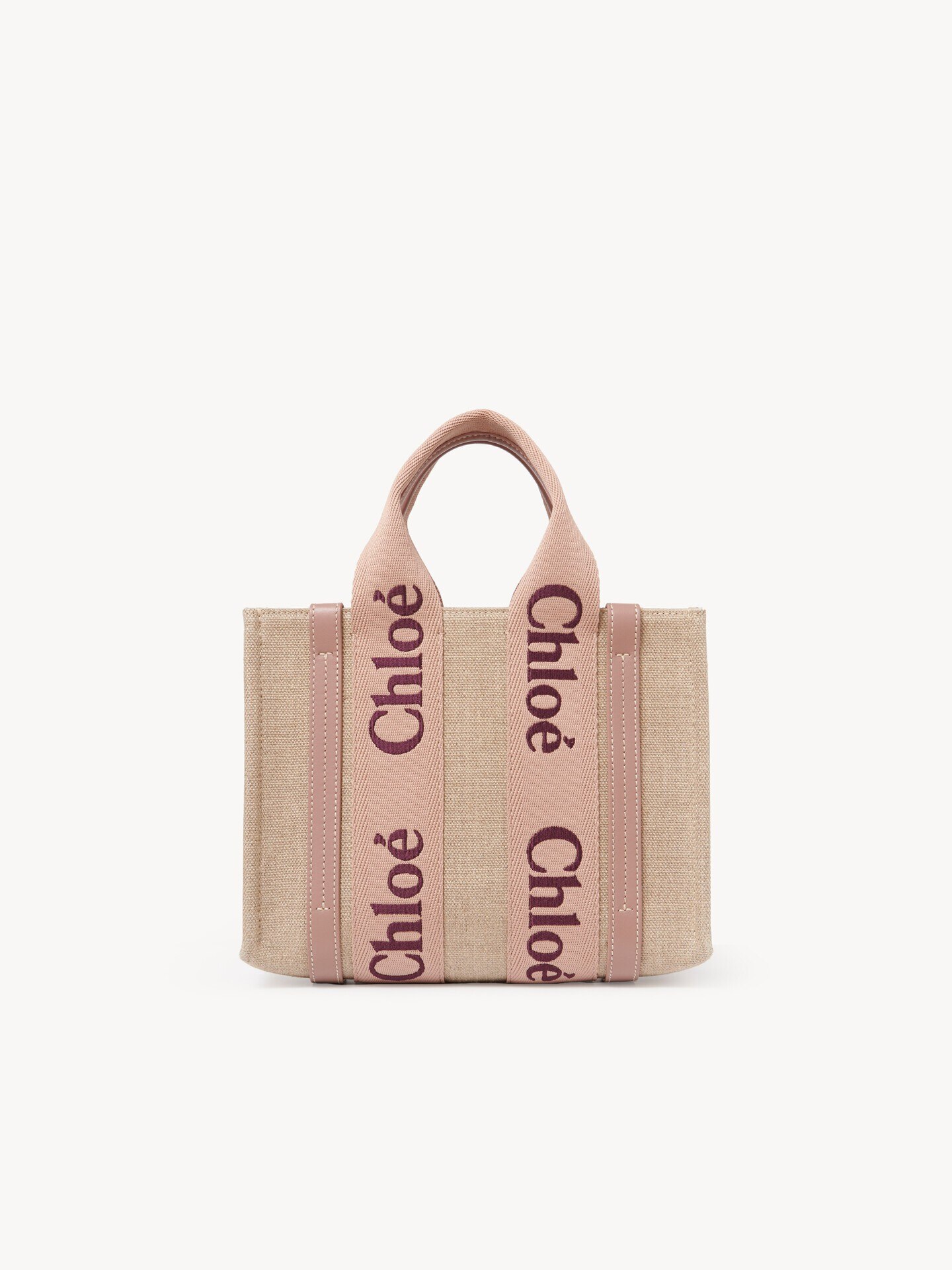 Petit sac cabas Woody en toile de lin - 6