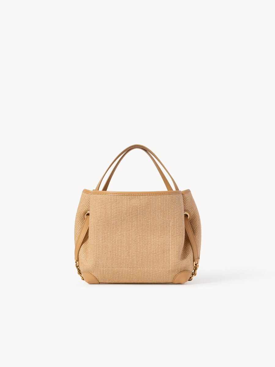 Small Chlo&eacute; Clover double carry bag in raffia-effect fibres - 5