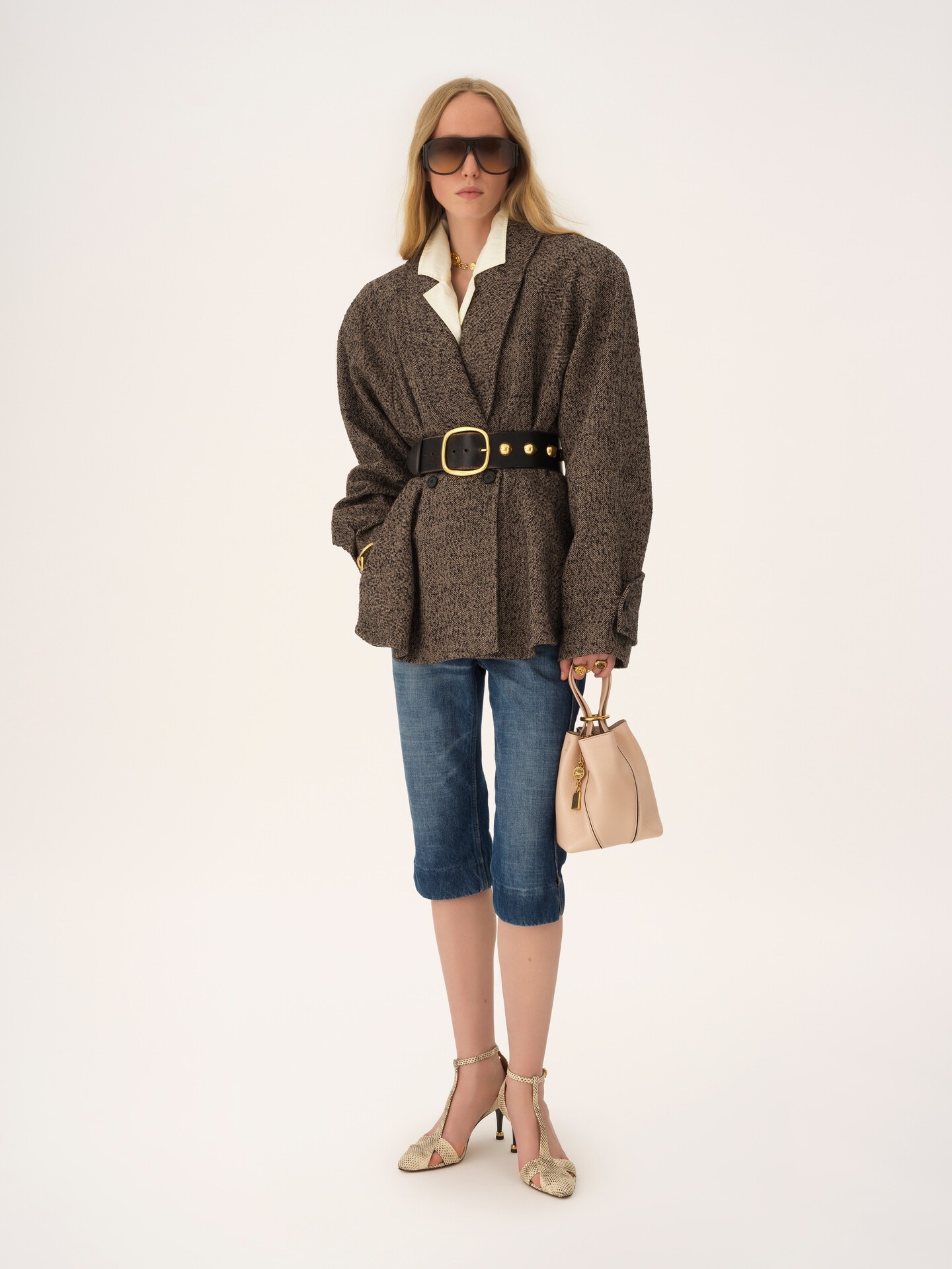 Small Chlo&eacute; Spin tote bag in grained leather - 7