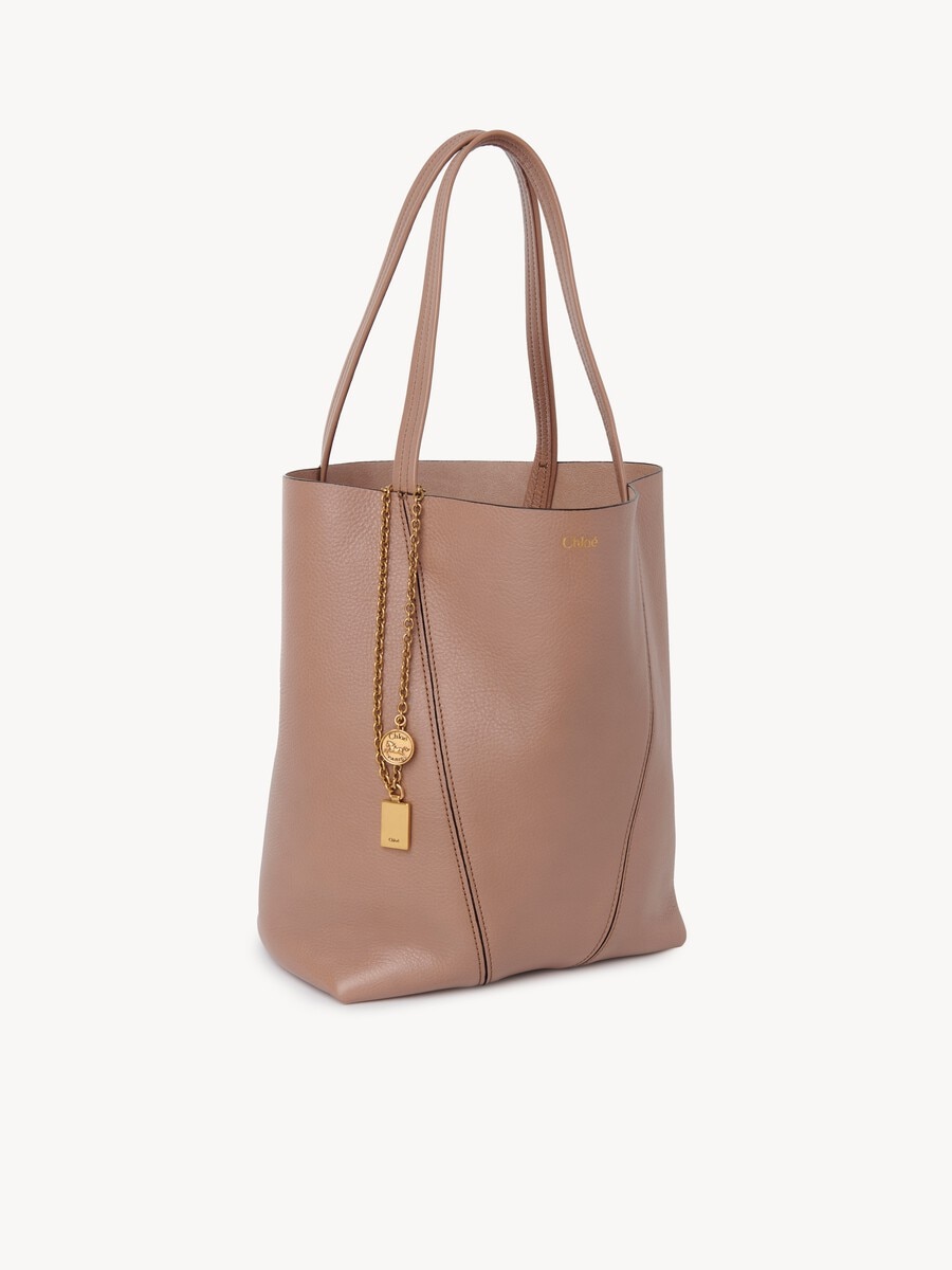Chlo&eacute; Spin tote bag in grained leather - 5