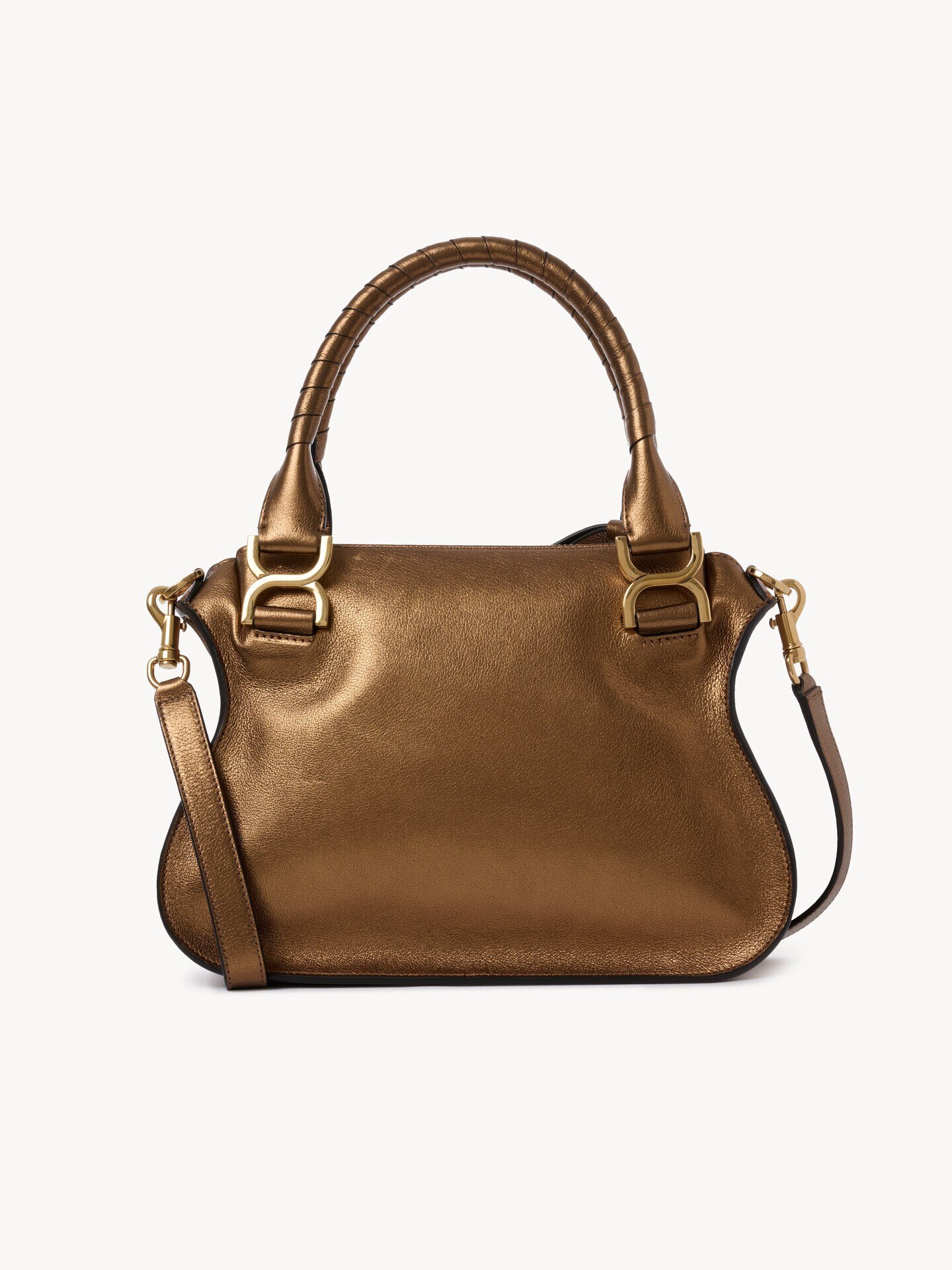 Small Marcie bag in metallized leather - 4.0