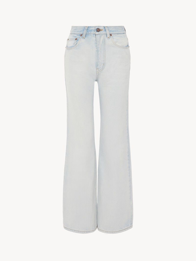 High-rise cropped jeans in denim by Chloé