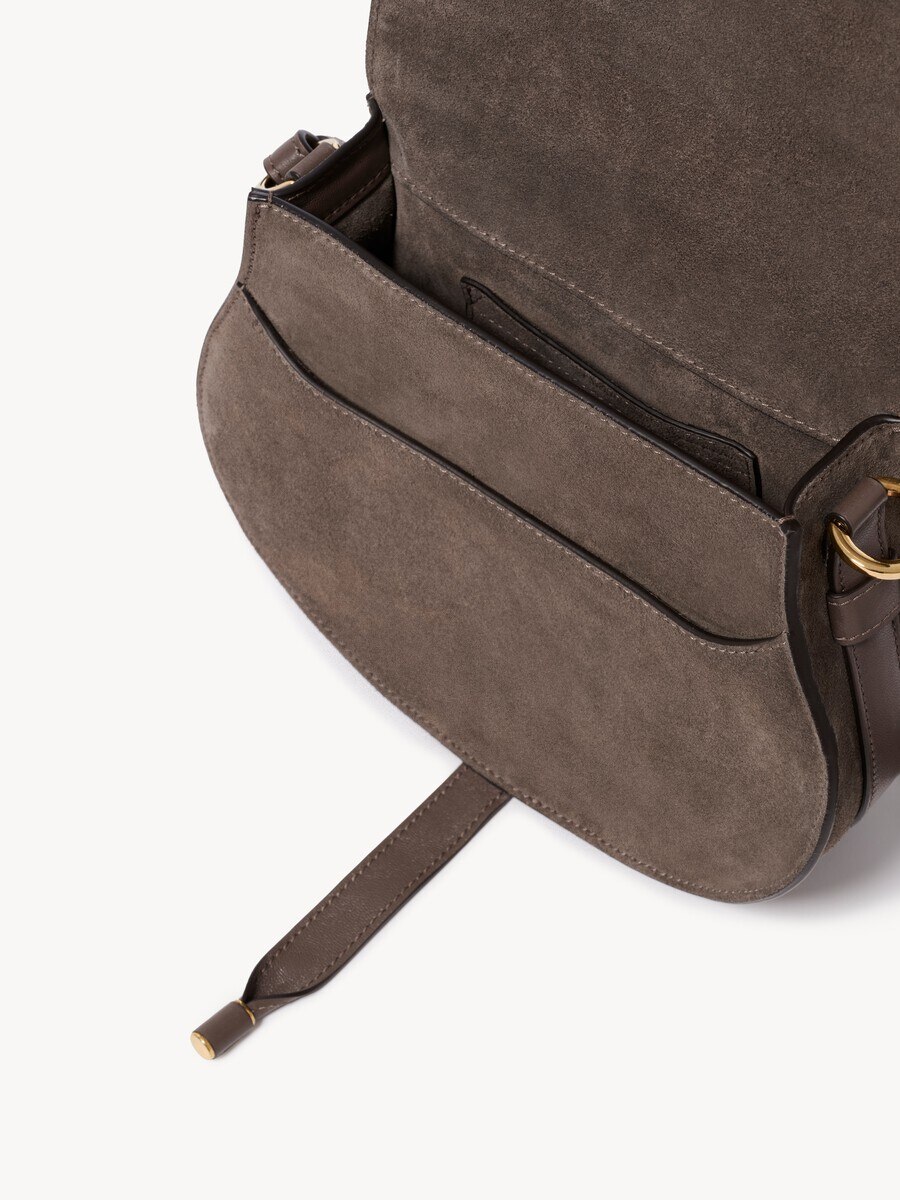 Marcie saddle bag in suede leather - 6