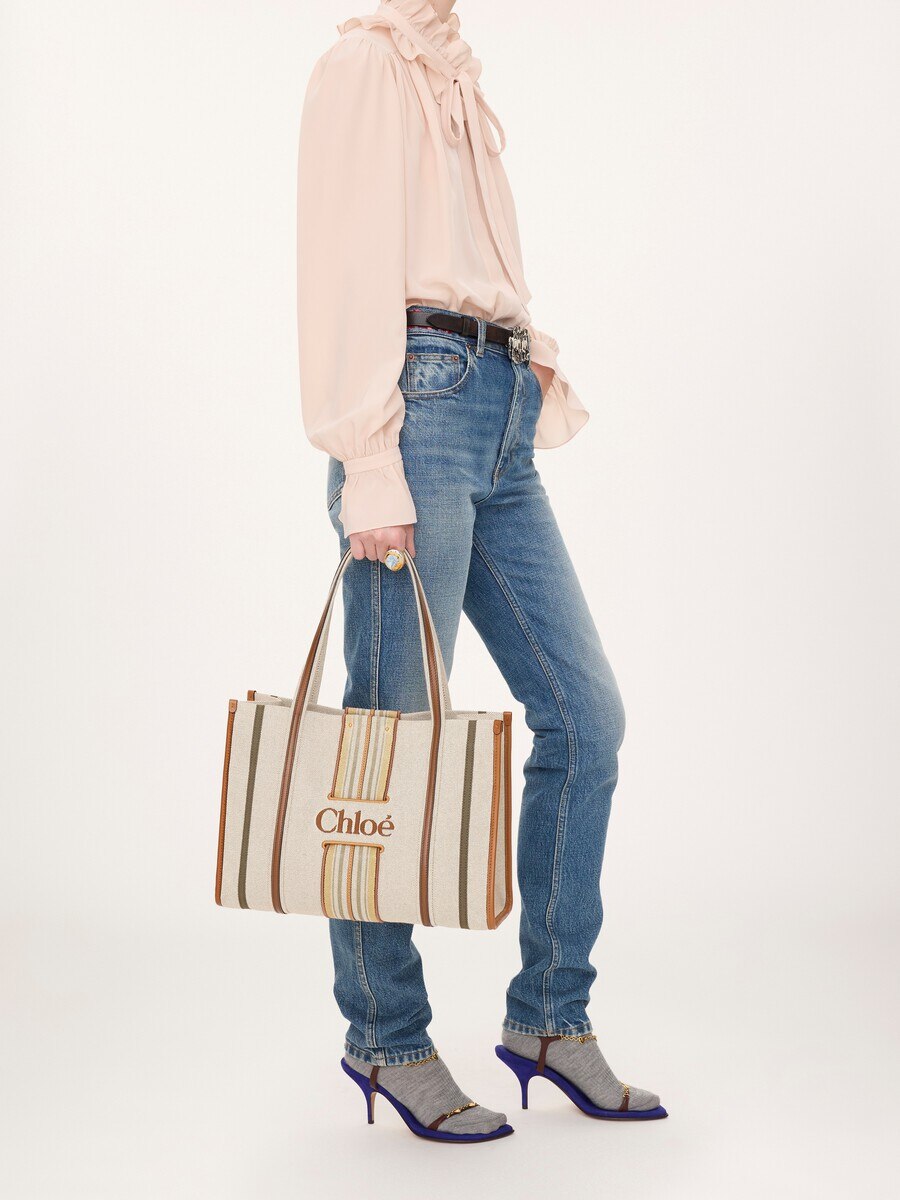 Bolso tote Woody Loop de lona - 8