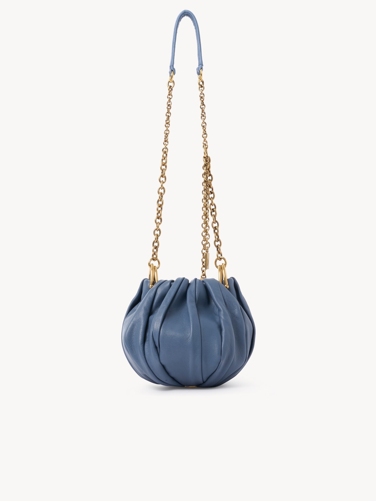 Chlo&eacute; Pliss&eacute; shoulder bag with chain in pleated leather - 5