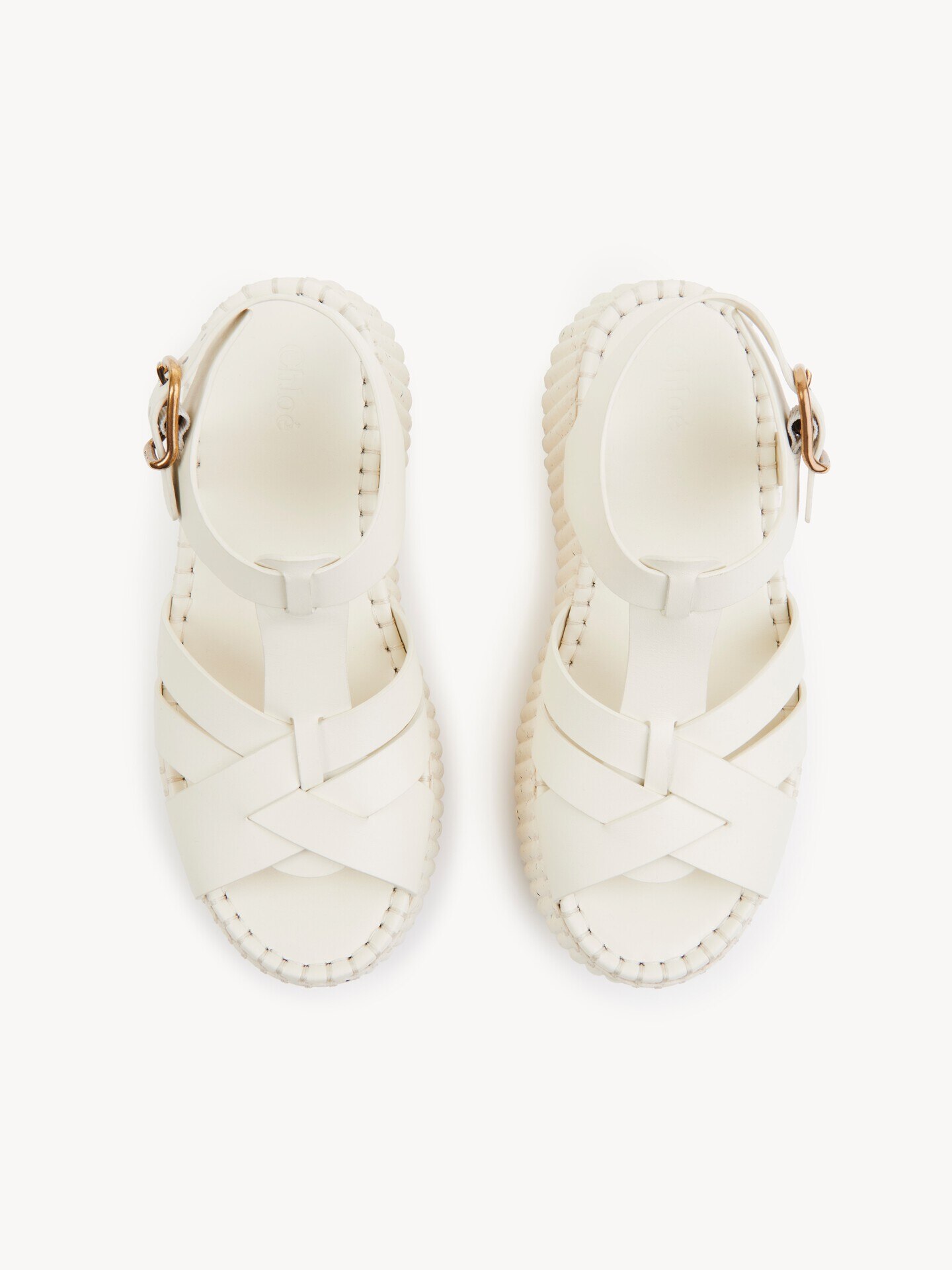 Nama wedge sandal White - Chloé