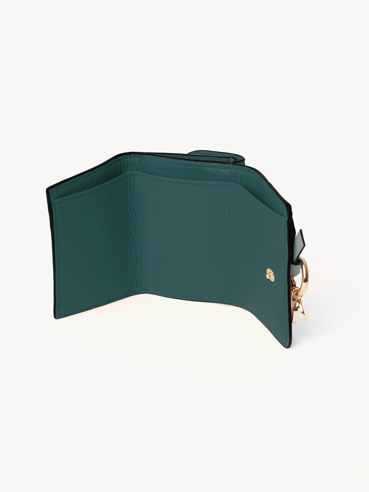 Mini Alphabet tri-fold in grained leather - 3