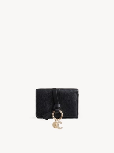 Mini Alphabet tri-fold in grained leather - 2