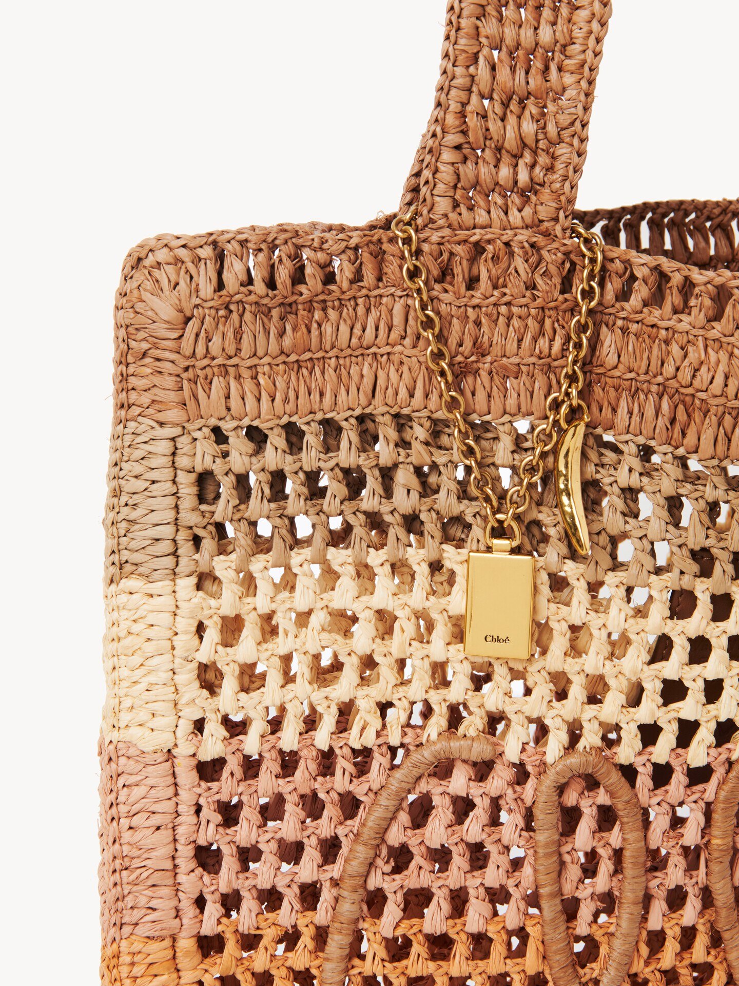 Summer Banana tote bag in raffia - 8