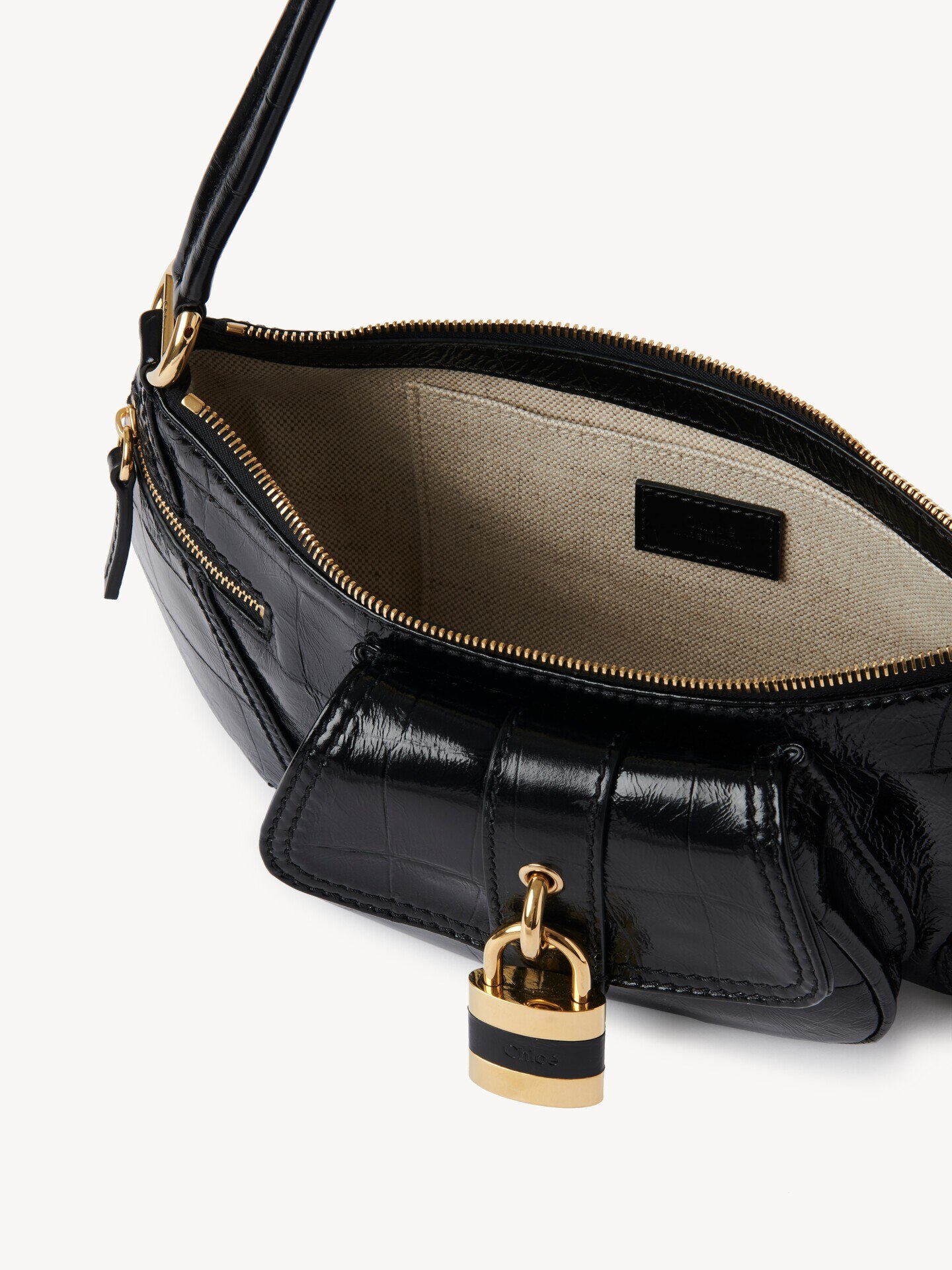 The 99 shoulder bag in croco-effect leather - 7