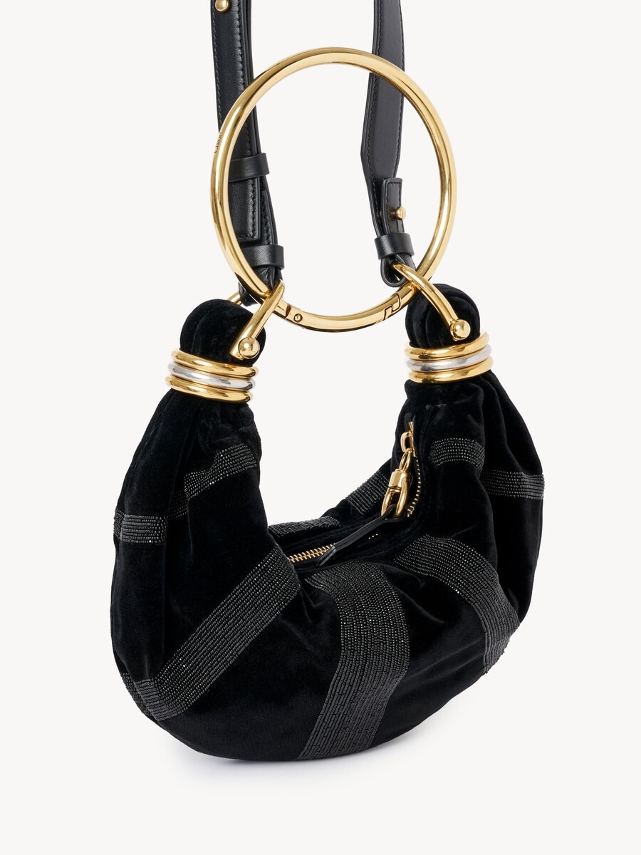 Mini Bracelet Hobo bag in suede leather - 2