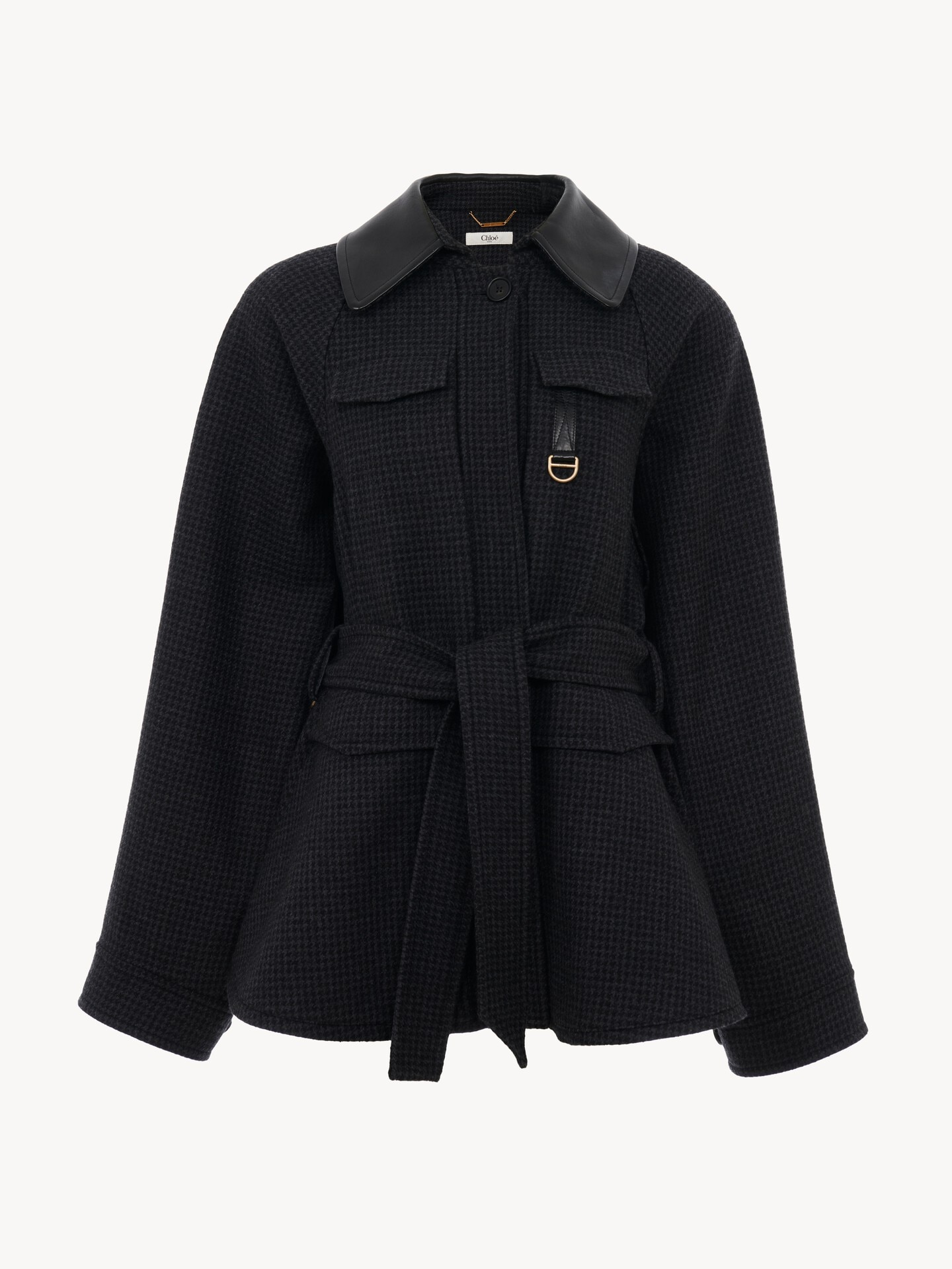 Utilitarian jacket in houndstooth wool - 2