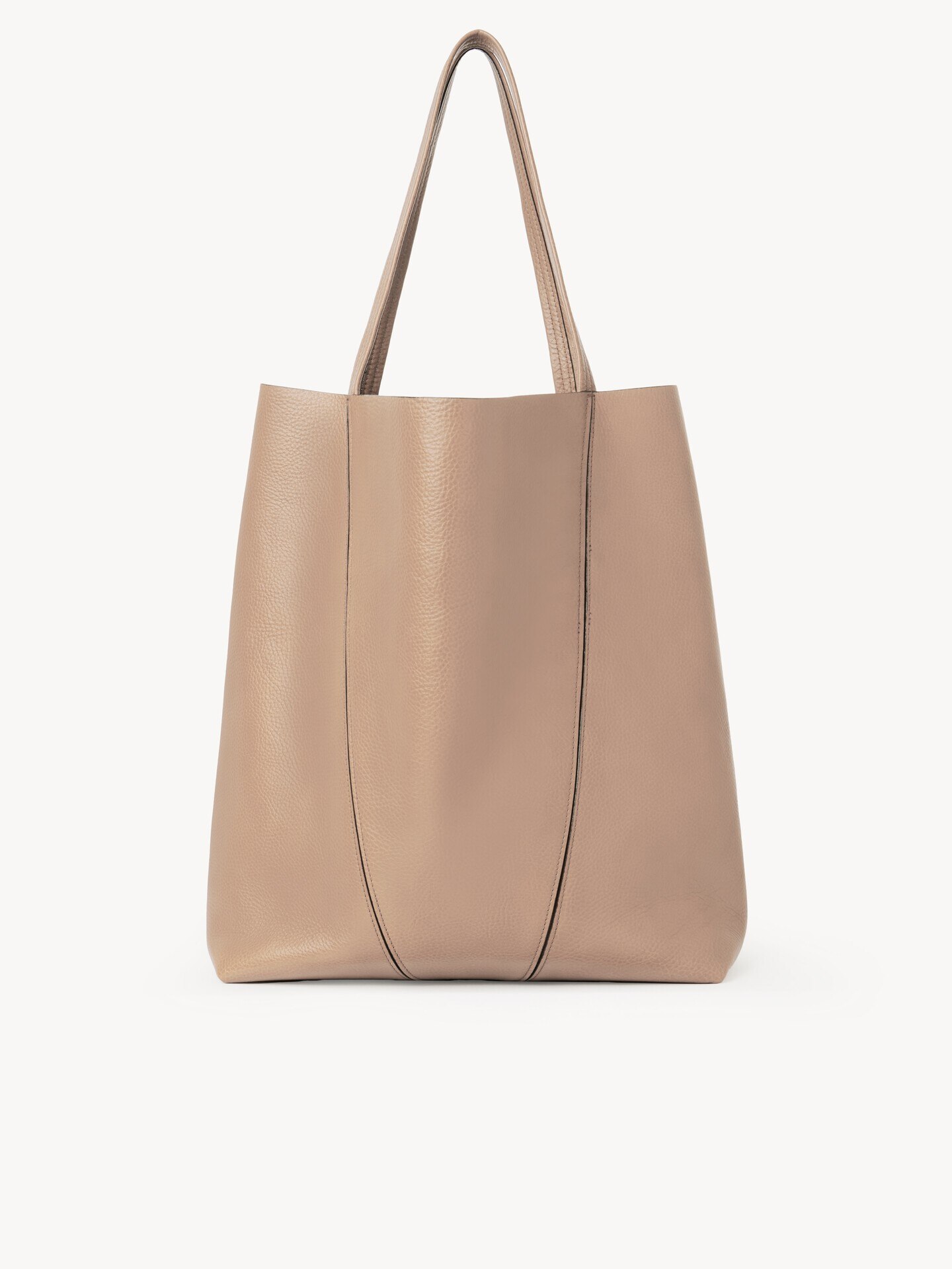 Large Chlo&eacute; Spin tote bag in grained leather - 4.0