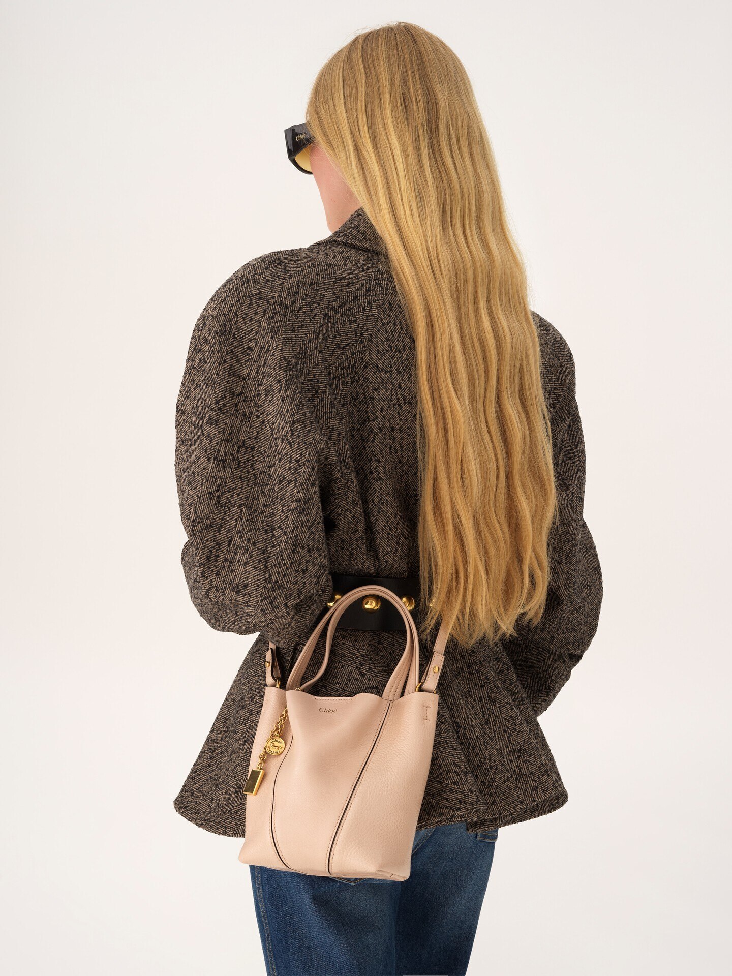 Kleine Chlo&eacute; Spin Tote Bag aus genarbtem Leder - 8