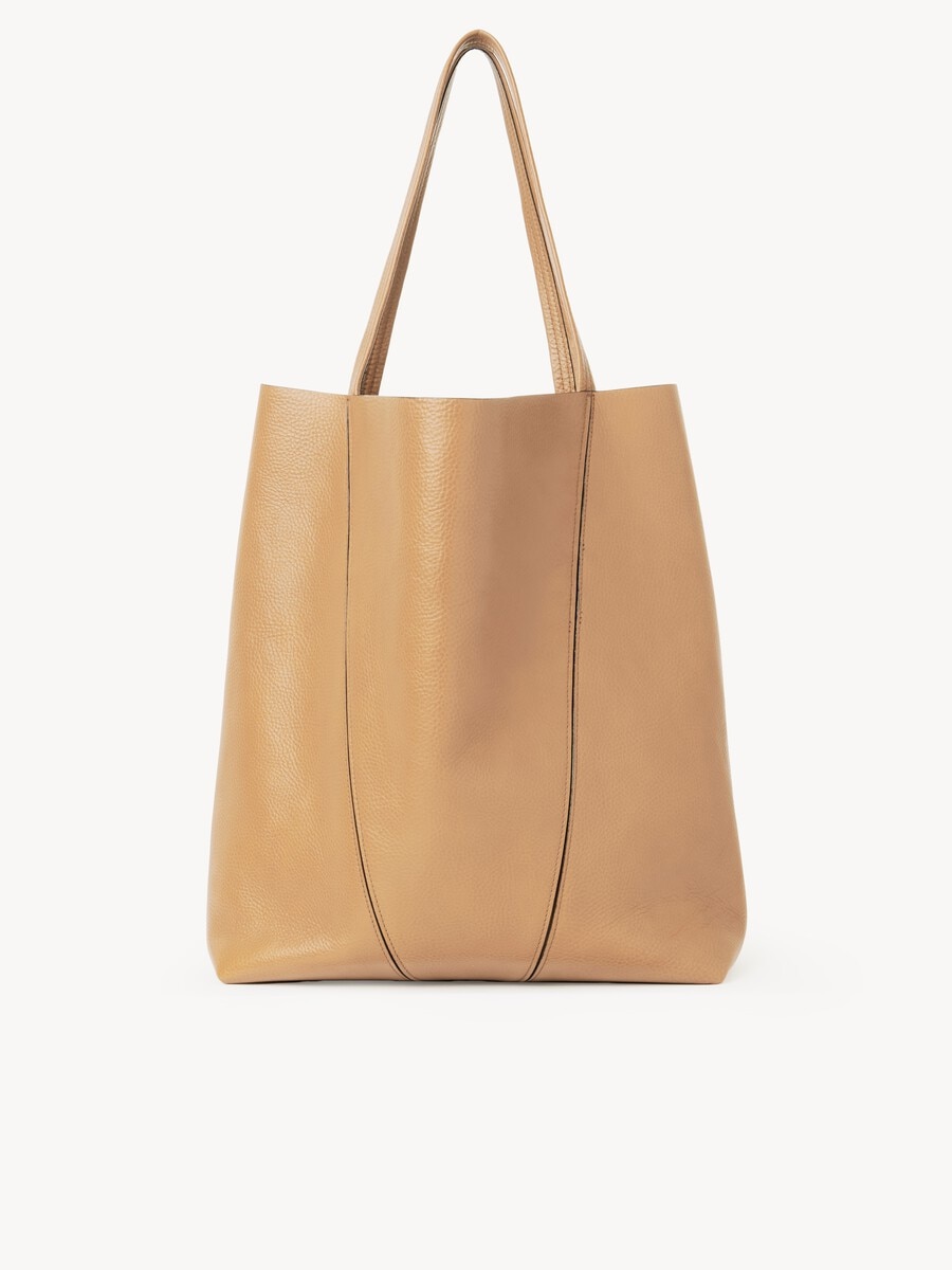 Bolso tote grande Chlo&eacute; Spin de cuero granulado - 5
