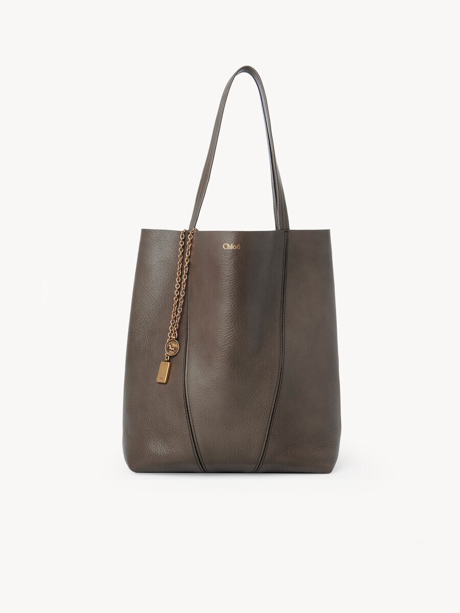 Chlo&eacute; Spin tote bag in grained leather - 1