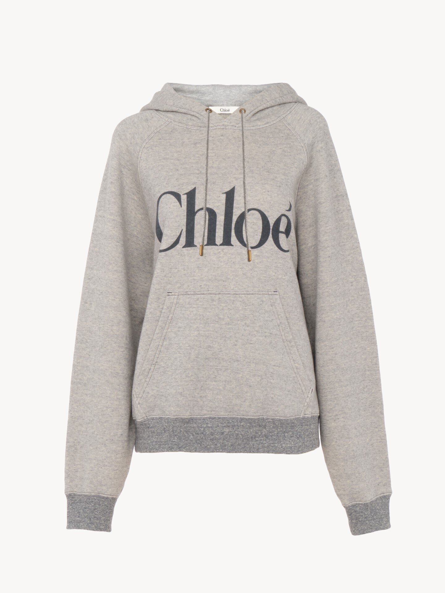 Oversized logo hoodie in a cotton fleece mix - 1