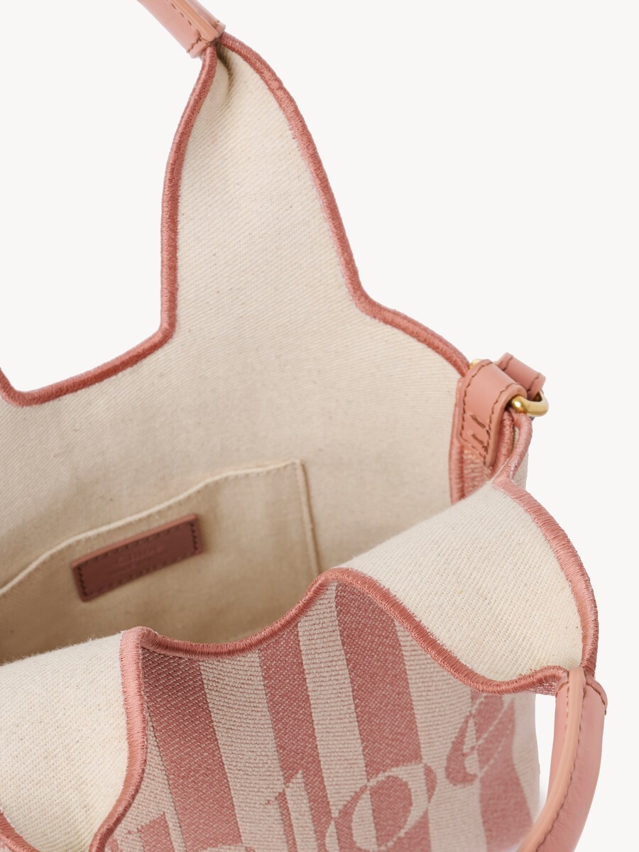 Mini Chlo&eacute; Stripy tote bag in jacquard - 6