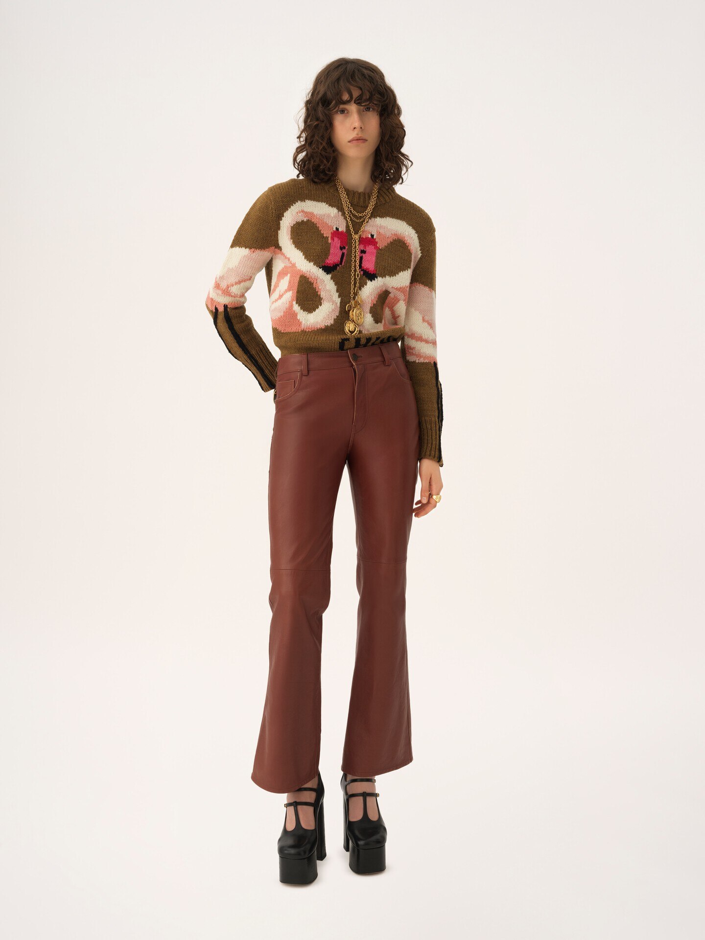Crew-neck logo sweater in a wool knit - 3