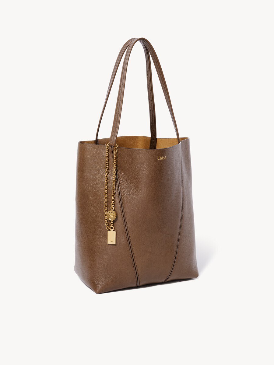 Sac cabas Chlo&eacute; Spin en cuir grain&eacute; - 6