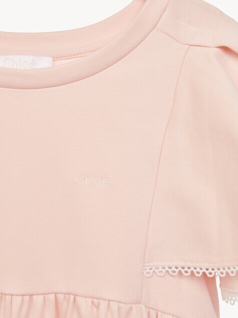 Kids' guipure-trim dress