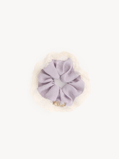 The Chlo&eacute; Poetic scrunchie in silk & lace