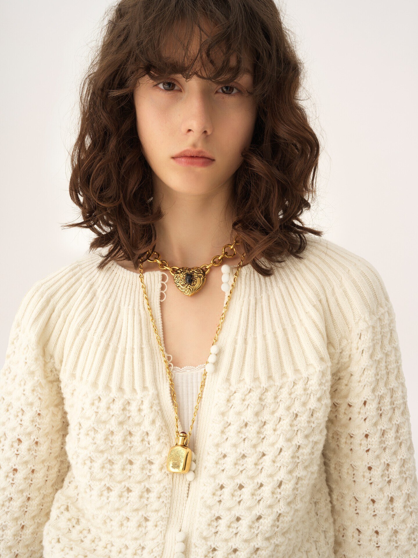 Cardigan col rond en maille de laine et cachemire - 7