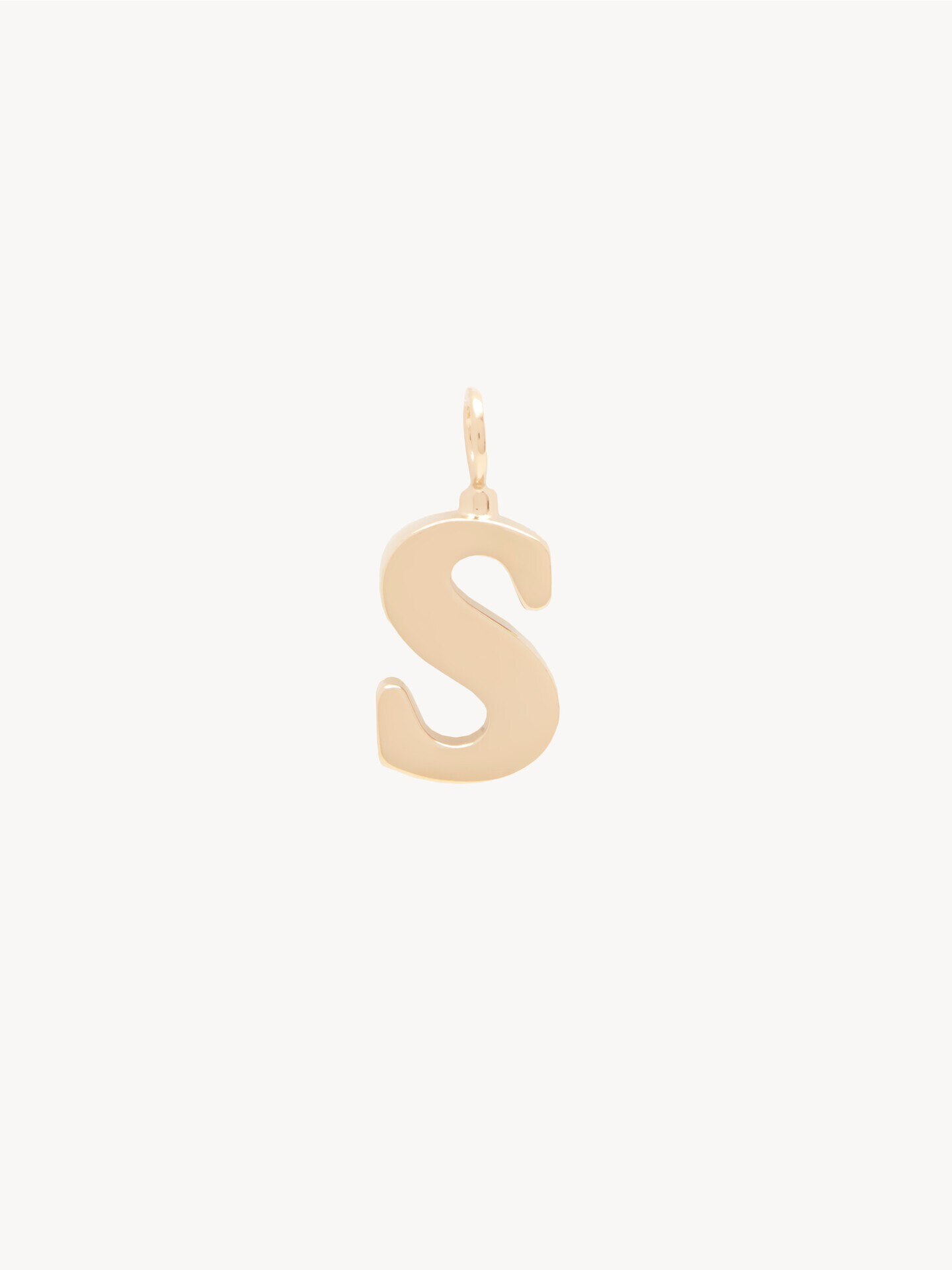 Alphabet letter S charm in brass - 2