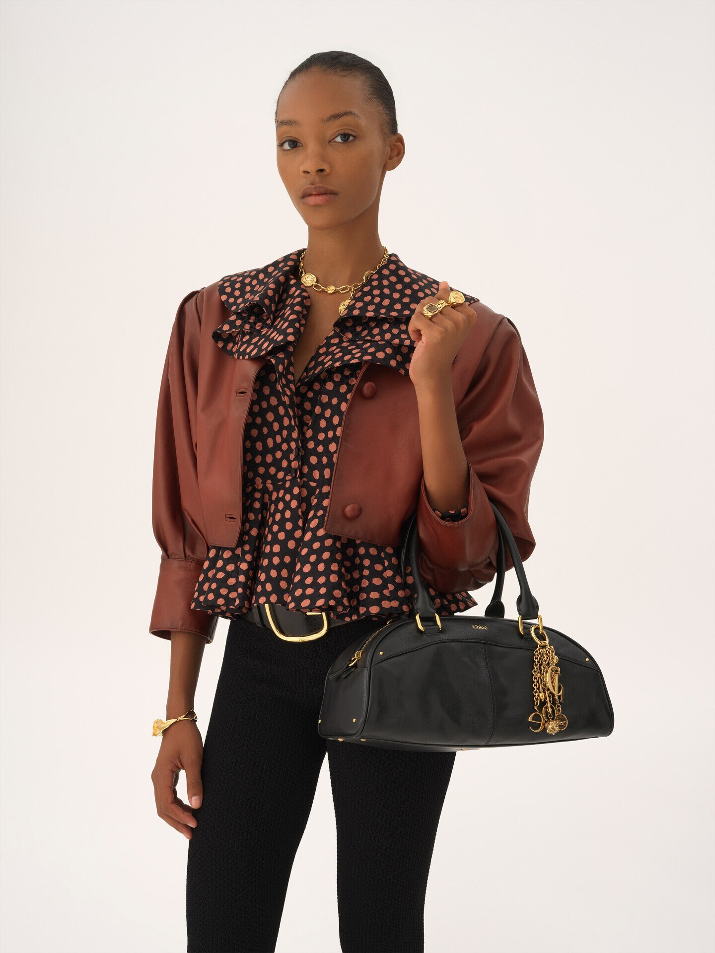 Chlo&eacute; bowling bag in soft leather - 3