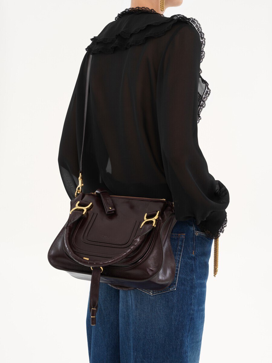 Small Marcie bag in shiny leather - 3