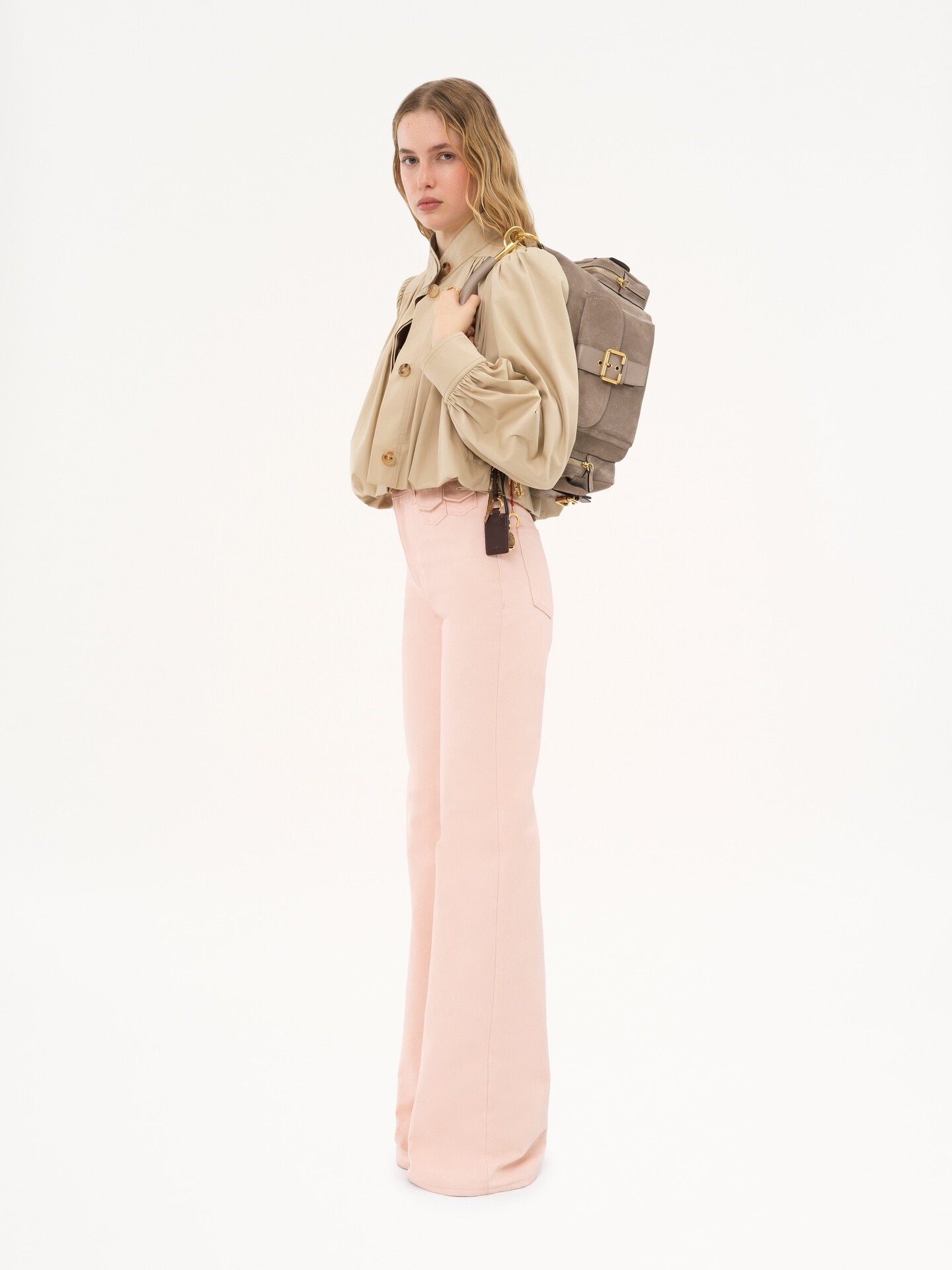 スエードレザー製Camera Bag ベージュ - Chloé