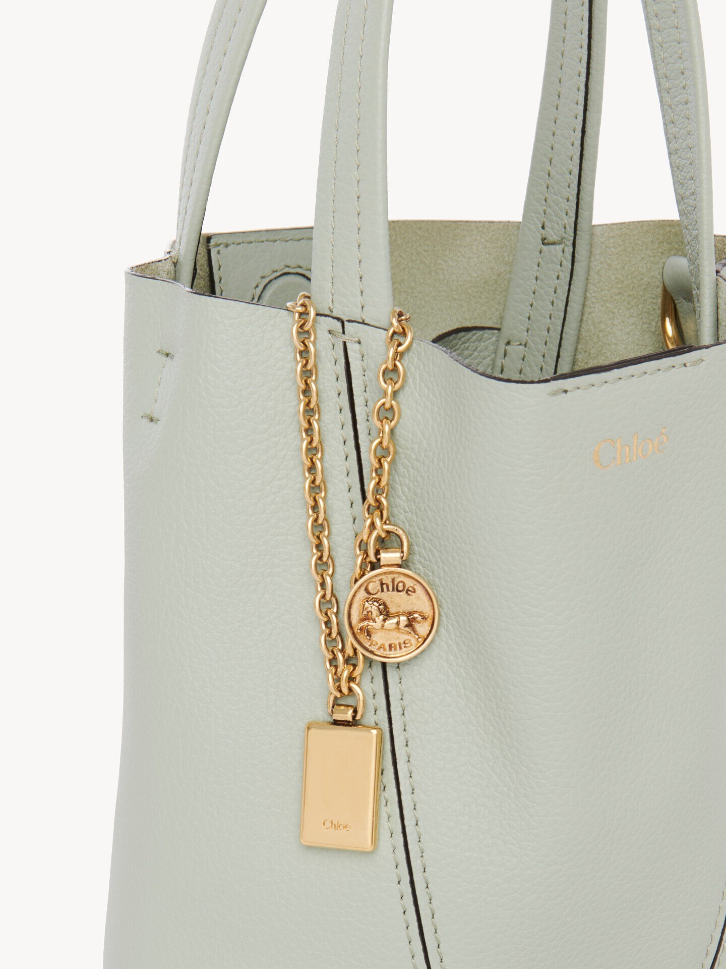 Small Chlo&eacute; Spin tote bag in grained leather - 6