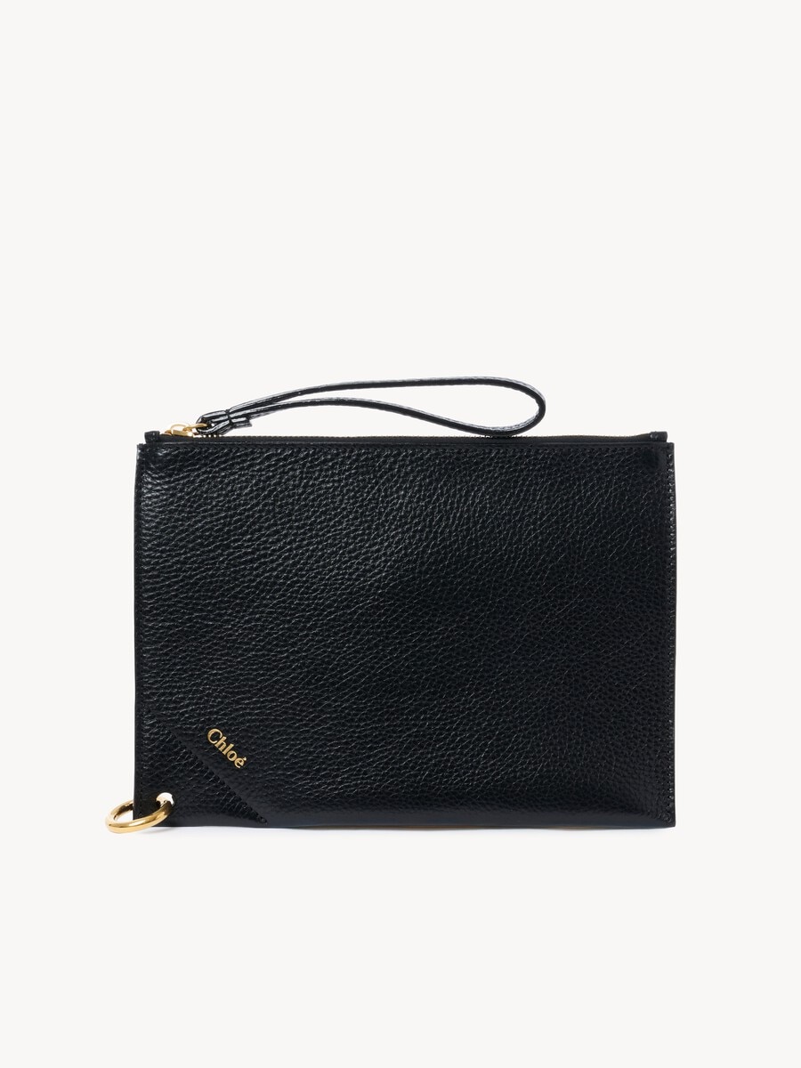 Chlo&eacute; Spin zipped pouch in grained leather - 1