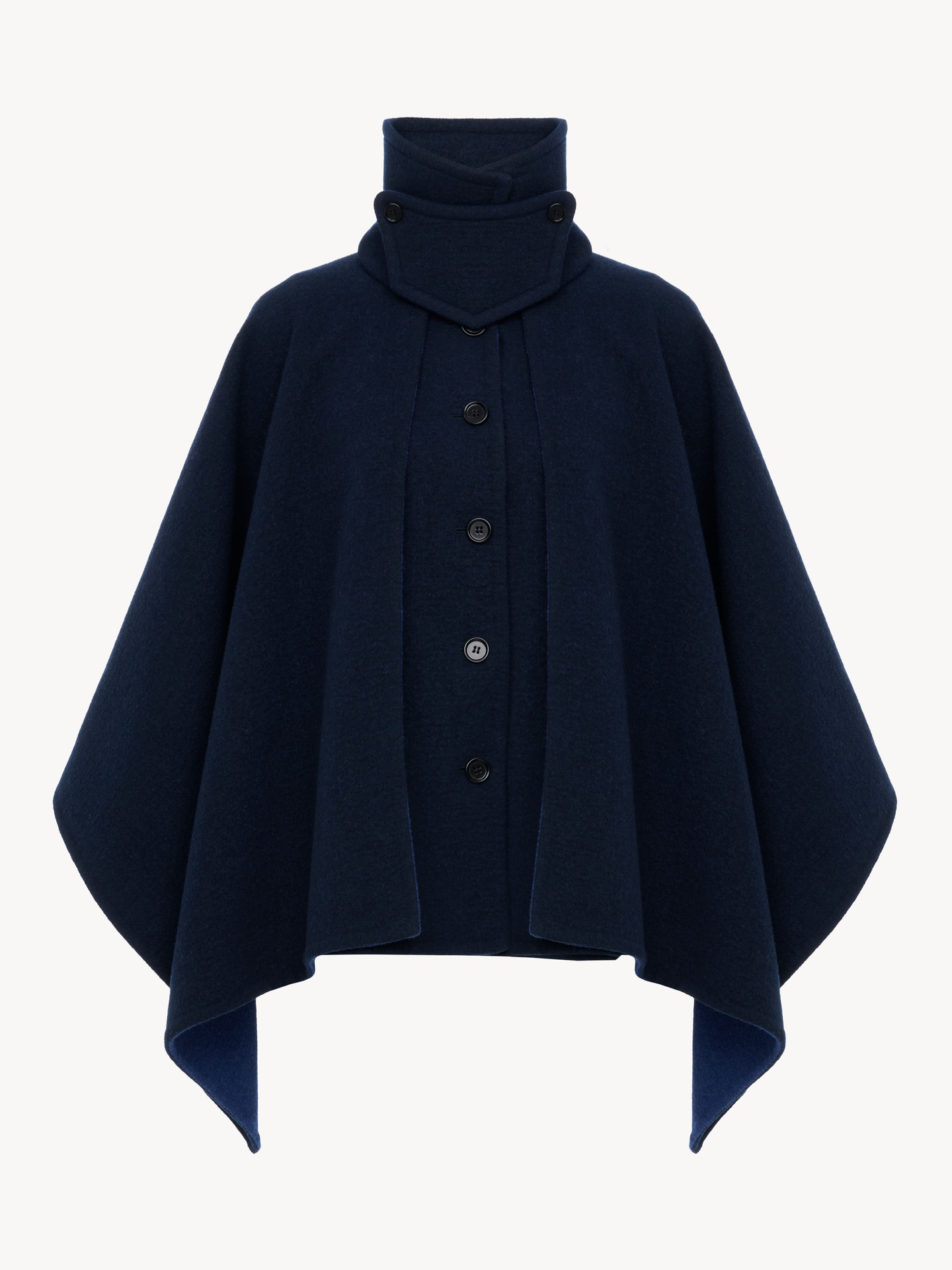 Double-breasted short coat in wool - 1
