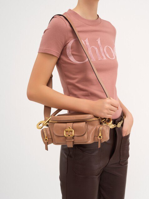 Petit sac Camera bag en cuir brillant