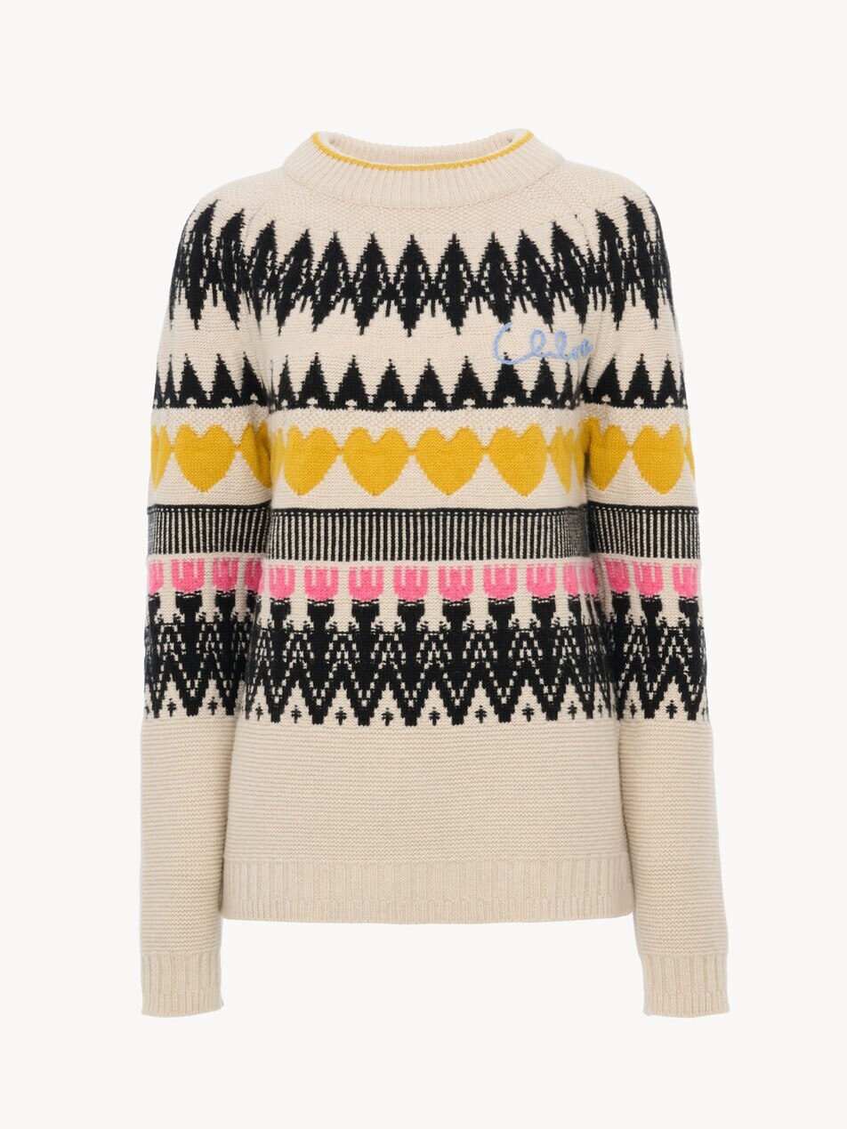 Generous logo jumper in a wool & cashmere knit