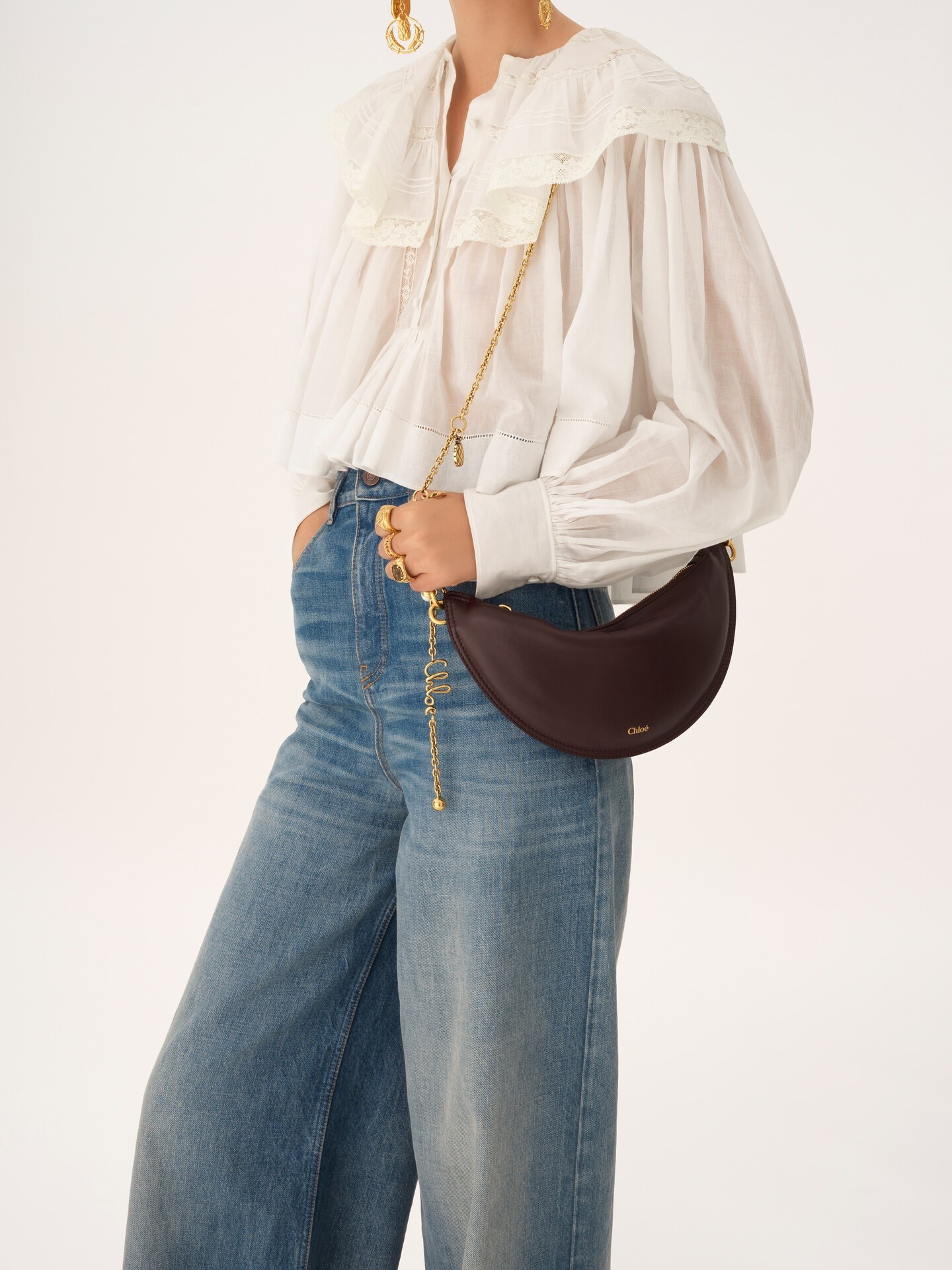 Minibolso de hombro Chlo&eacute; Icons de cuero suave - 3