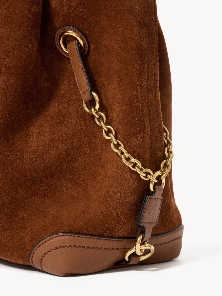 Chlo&eacute; Clover double carry bag in suede leather - 6