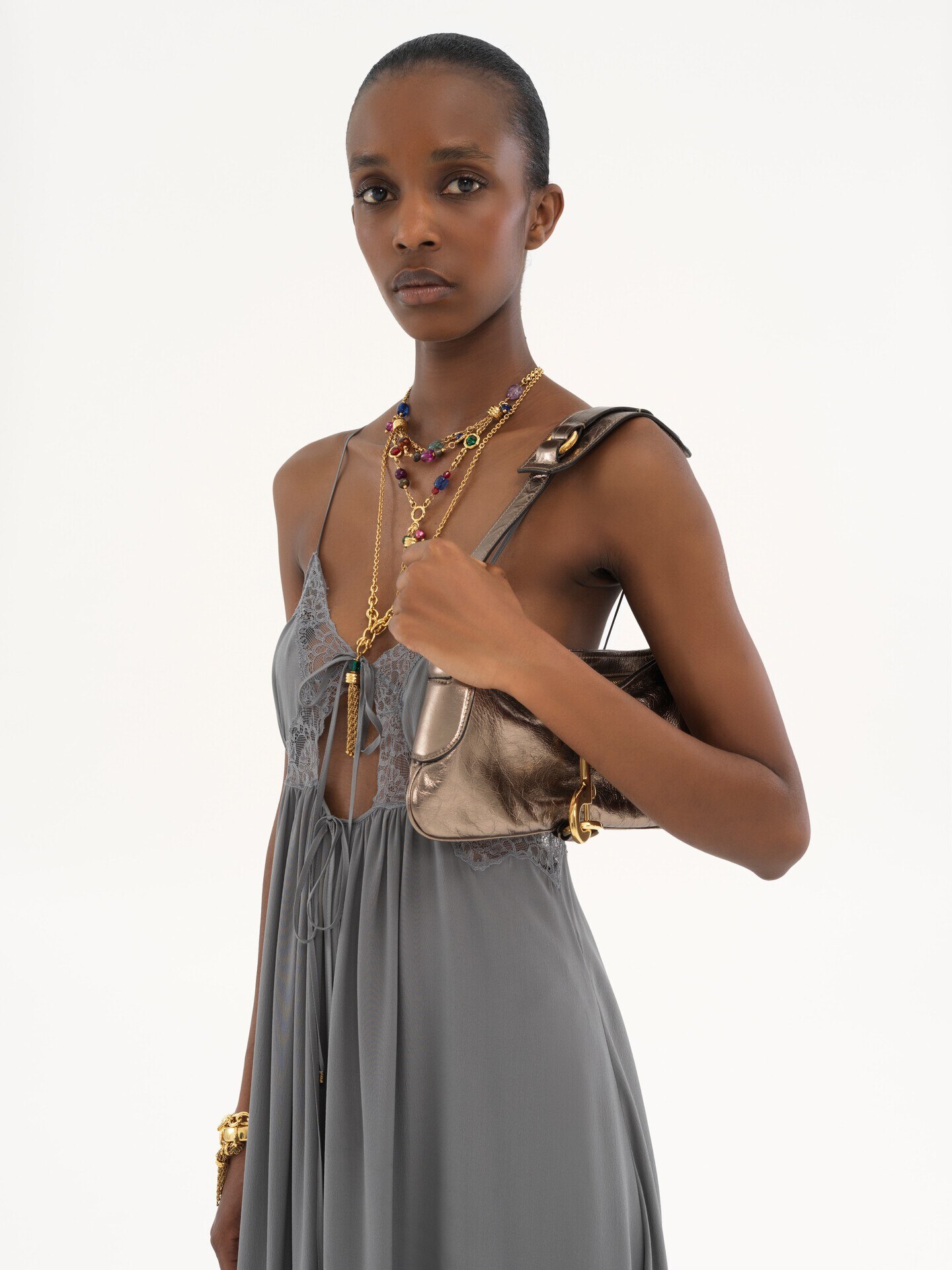 Kerala 25 shoulder bag in metallized leather - 3