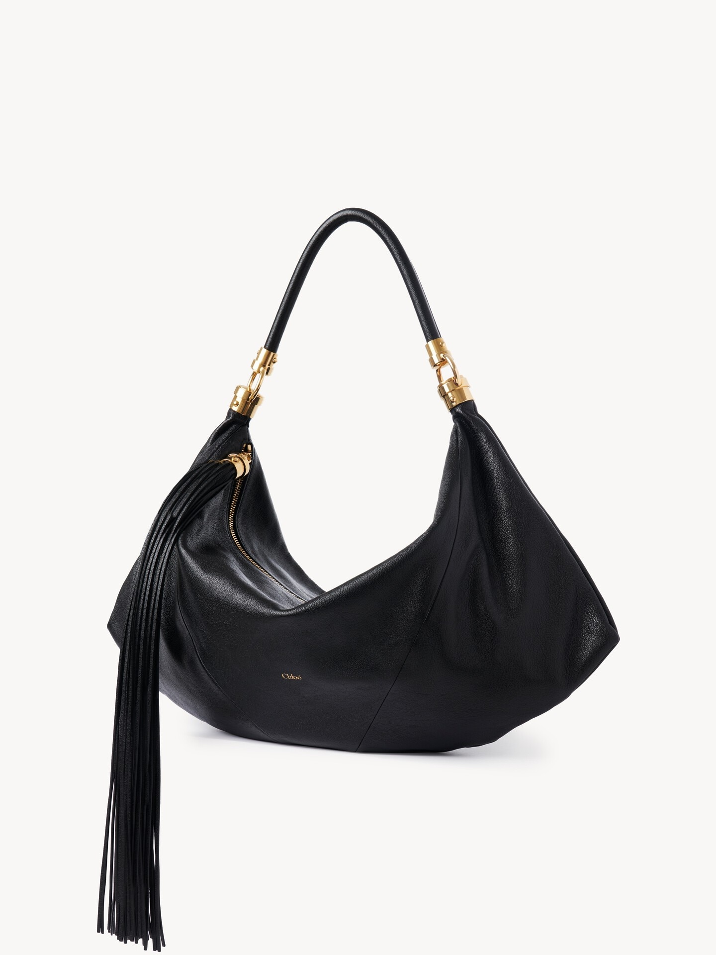 Sac hobo Chloé Foulard en cuir grainé - 4