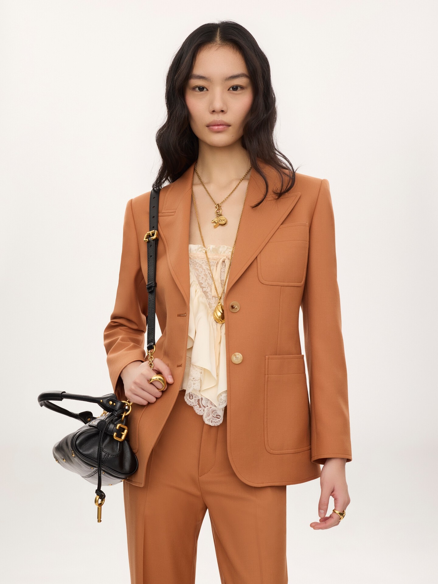 Single-breasted tailored jacket in wool gabardine - 3.0