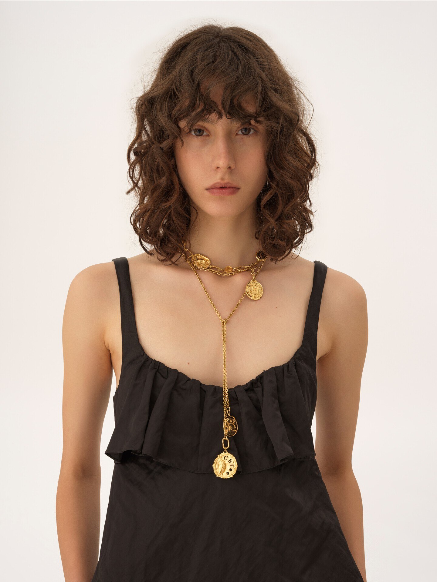 Mini robe sans manches en satin technique lav&eacute; - 7