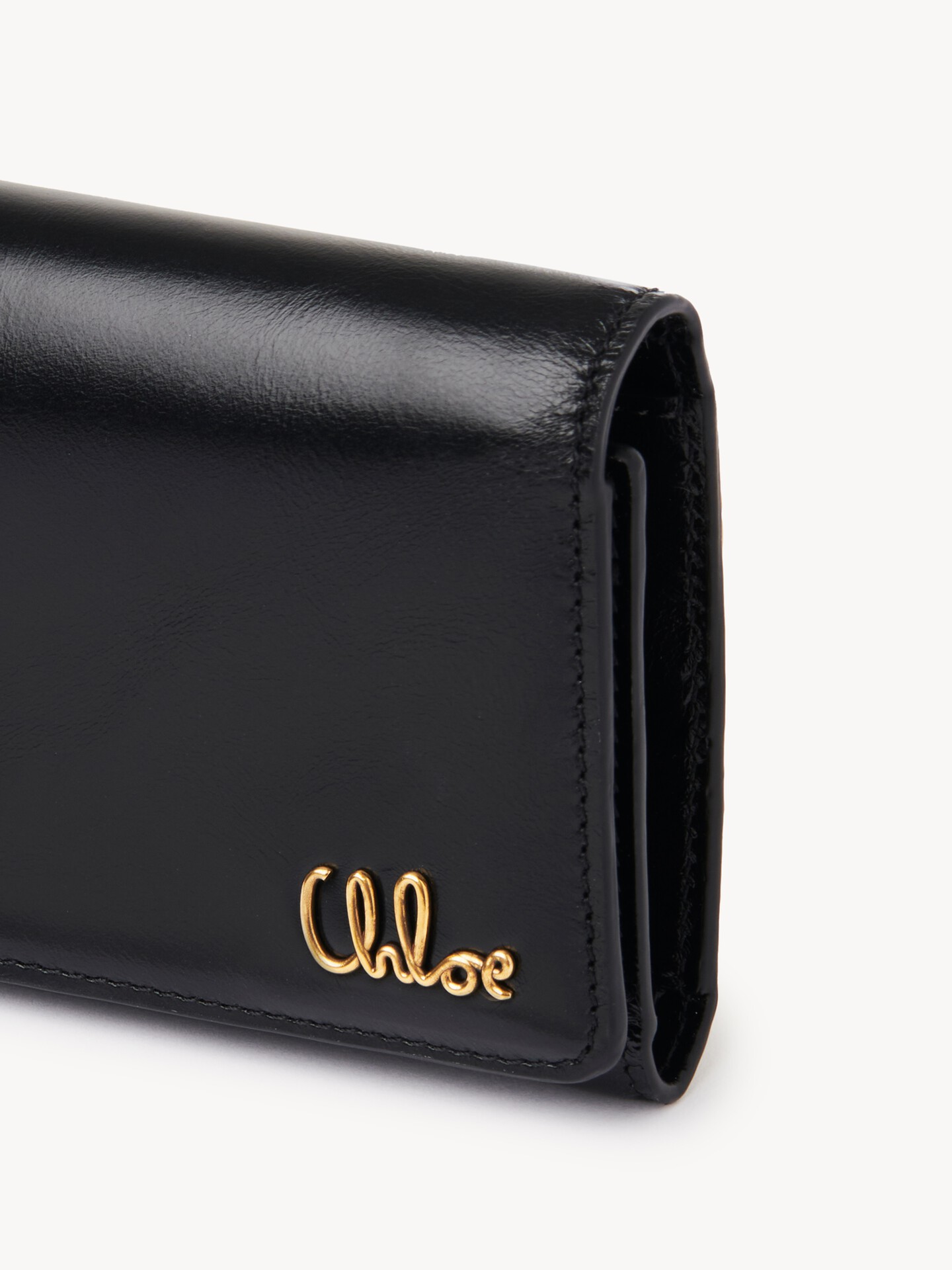 Monedero tarjetero Chlo&eacute; Iconic peque&ntilde;o con bolsillo para monedas de cuero brillante - 6