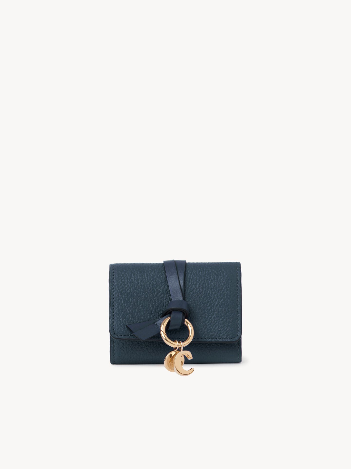 Mini Alphabet tri-fold in grained leather - 1.0
