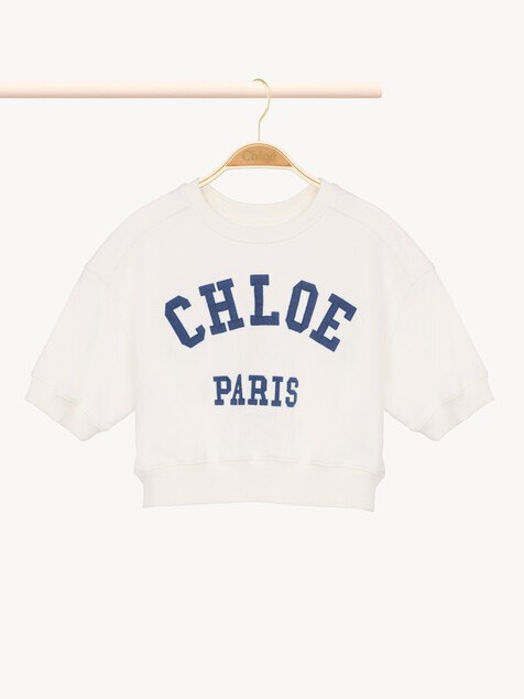 Kids' short-sleeve logo sweater