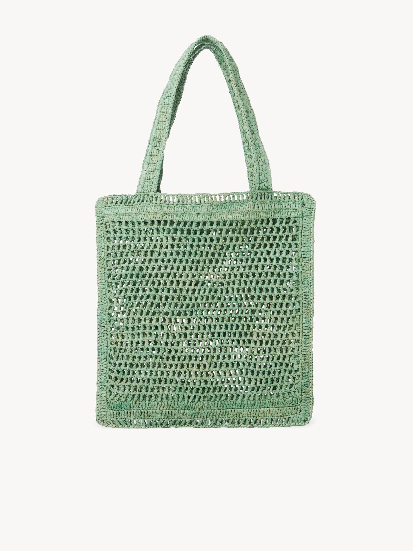 ラフィア製Summer Bananaトートバッグ Tea Leaf Green - Chloé